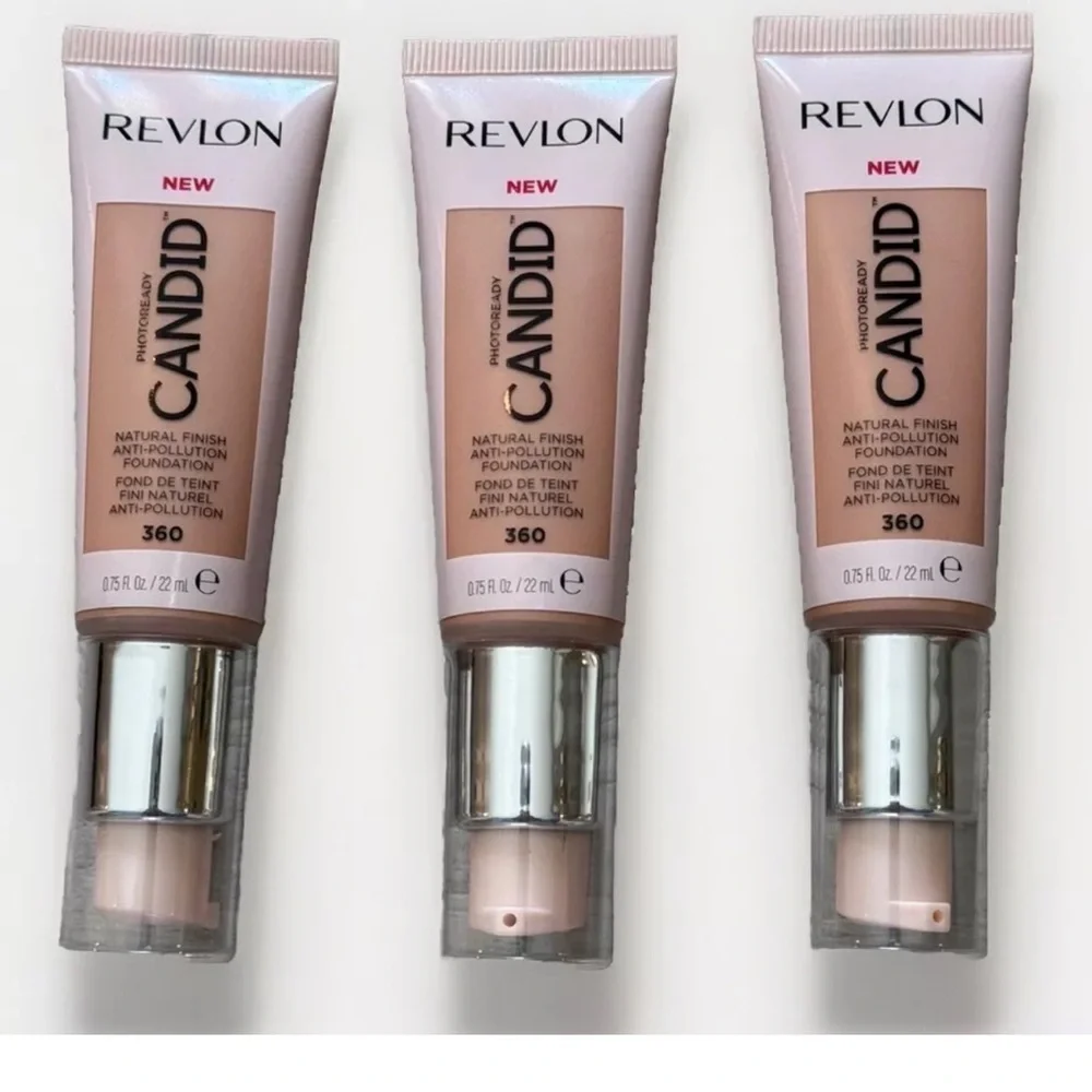 Revlon PhotoReady Candid Natural Finish Foundation Cashew #360 3 pack NEW!